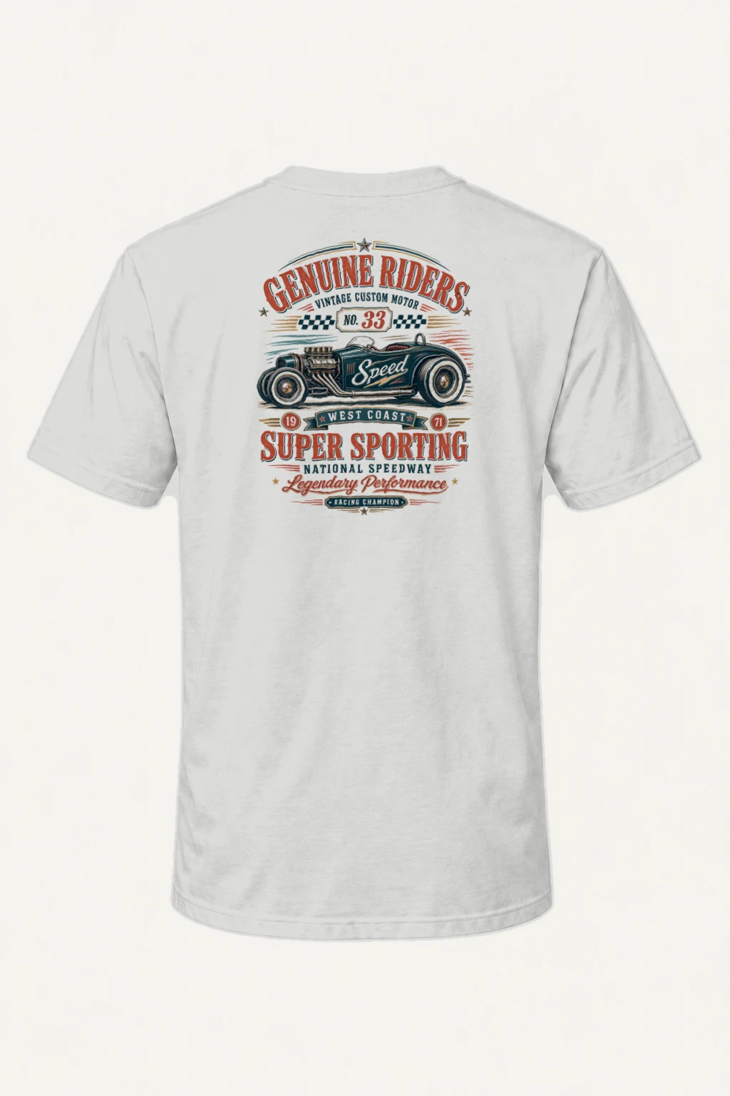 "Genuine Riders" Heavyweight Unisex Crewneck T-shirt | Gildan 5000