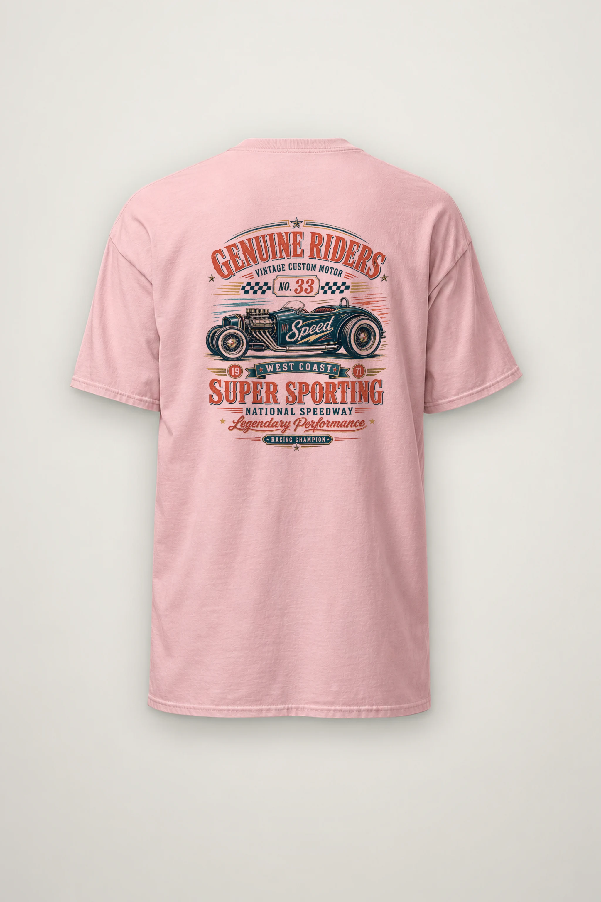 "Genuine Riders" Heavyweight Unisex Crewneck T-shirt