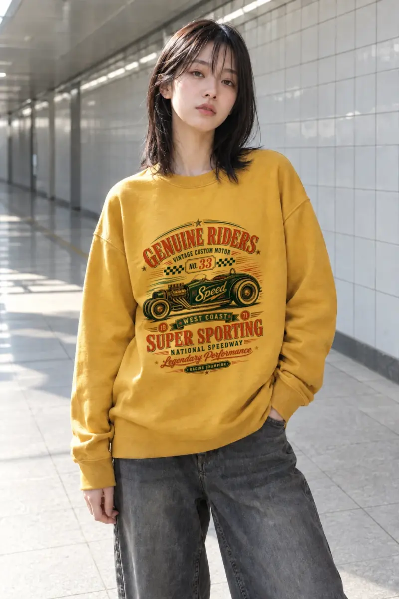 "Genuine Riders No. 33" Heavy Blend Unisex Crewneck Sweatshirt | Gildan 18000
