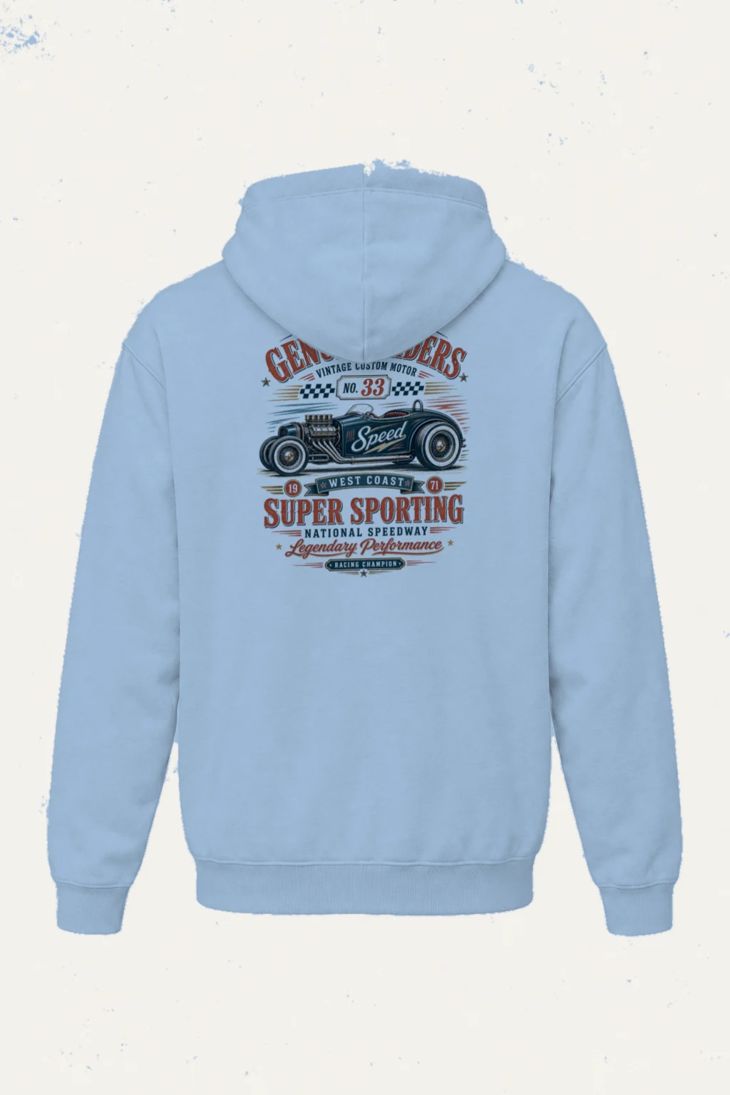 "Genuine Riders No. 33" Heavy Blend Unisex Pullover Hoodie | Gildan 18500