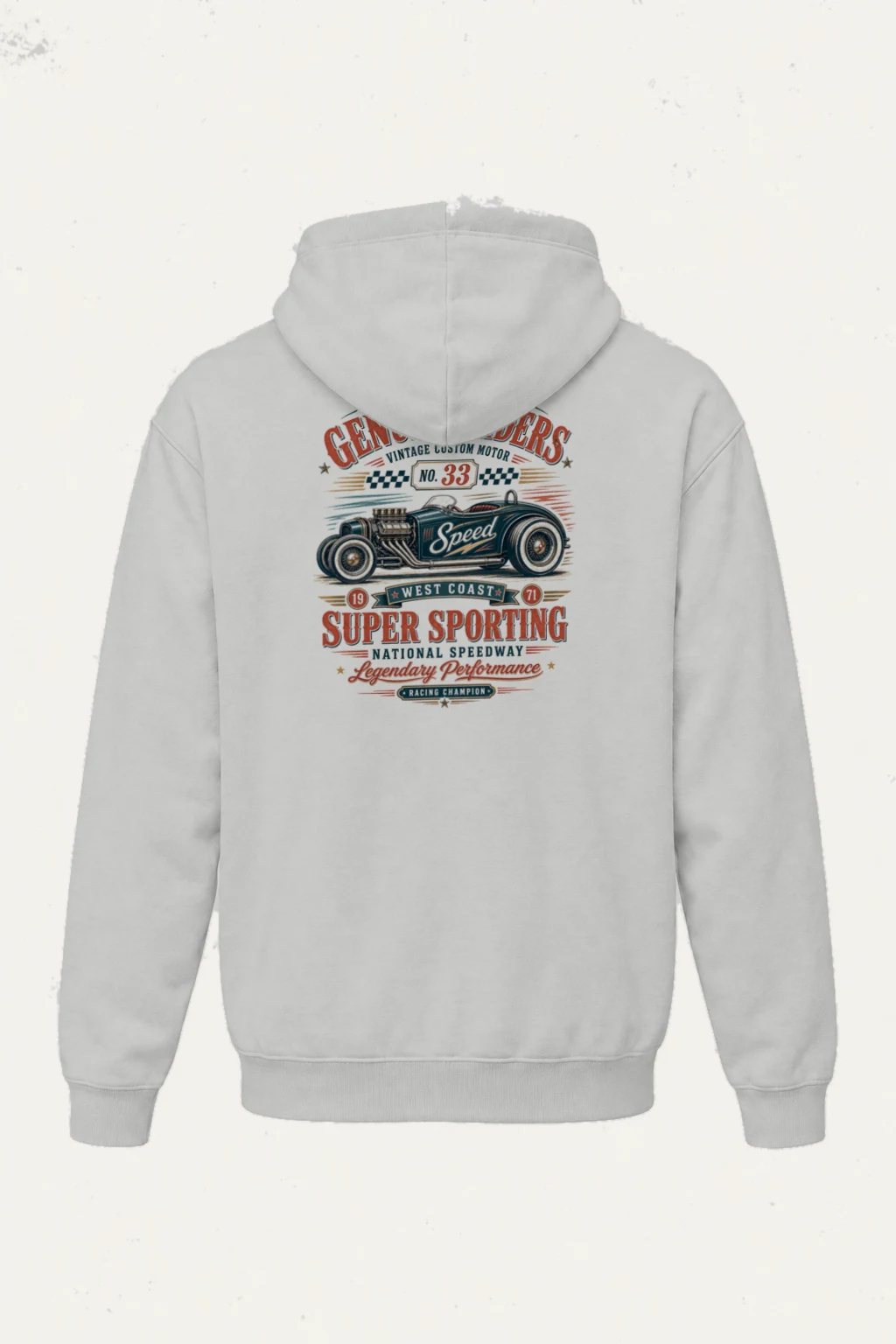"Genuine Riders No. 33" Heavy Blend Unisex Pullover Hoodie | Gildan 18500