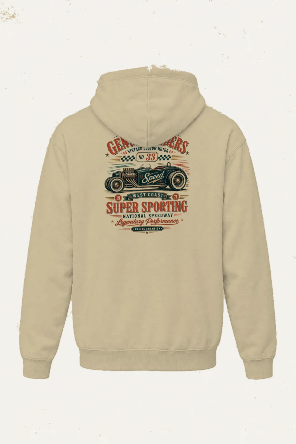"Genuine Riders No. 33" Heavy Blend Unisex Pullover Hoodie | Gildan 18500