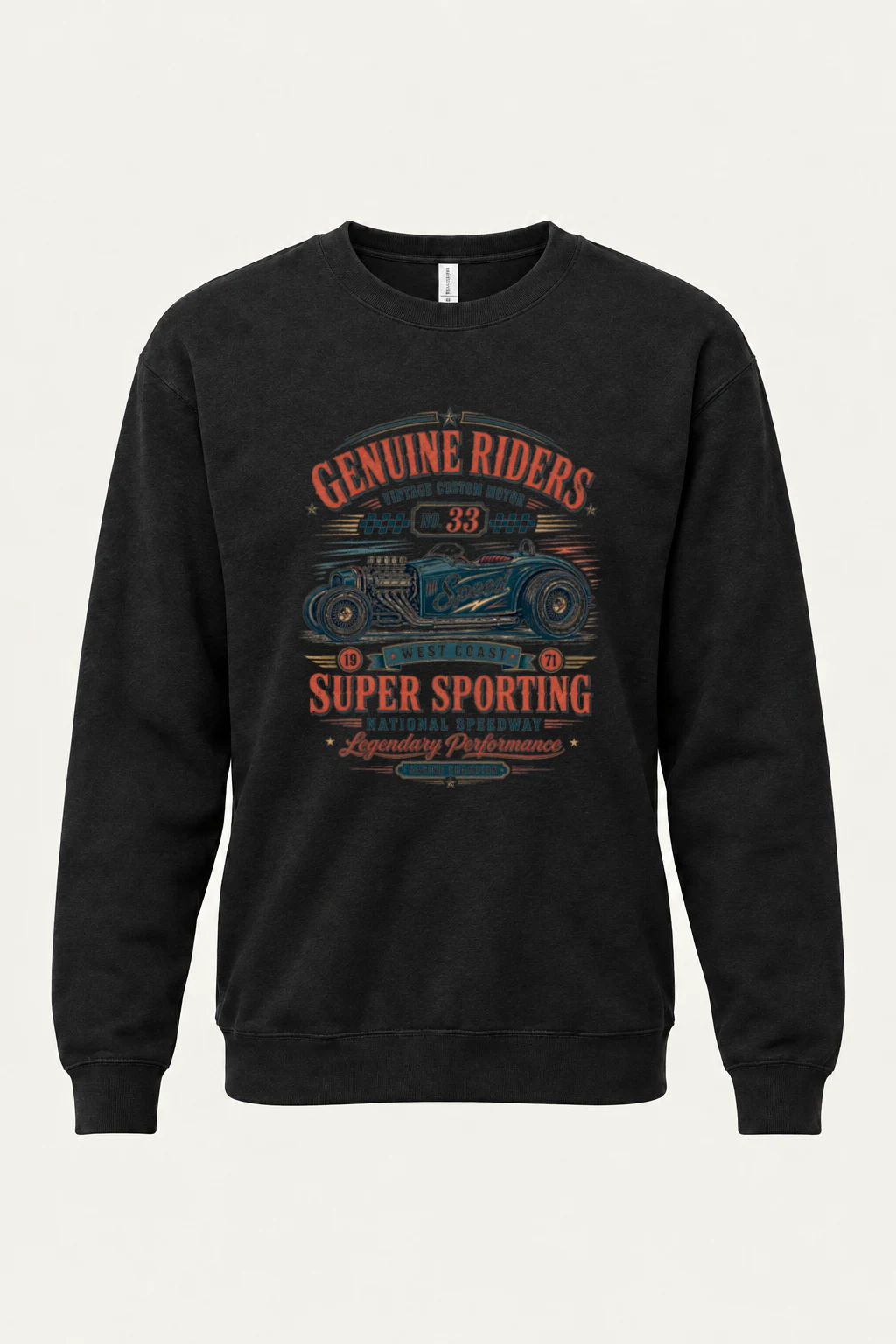 "Genuine Riders" Unisex Sponge Fleece Crewneck Sweatshirt | Bella + Canvas 3901
