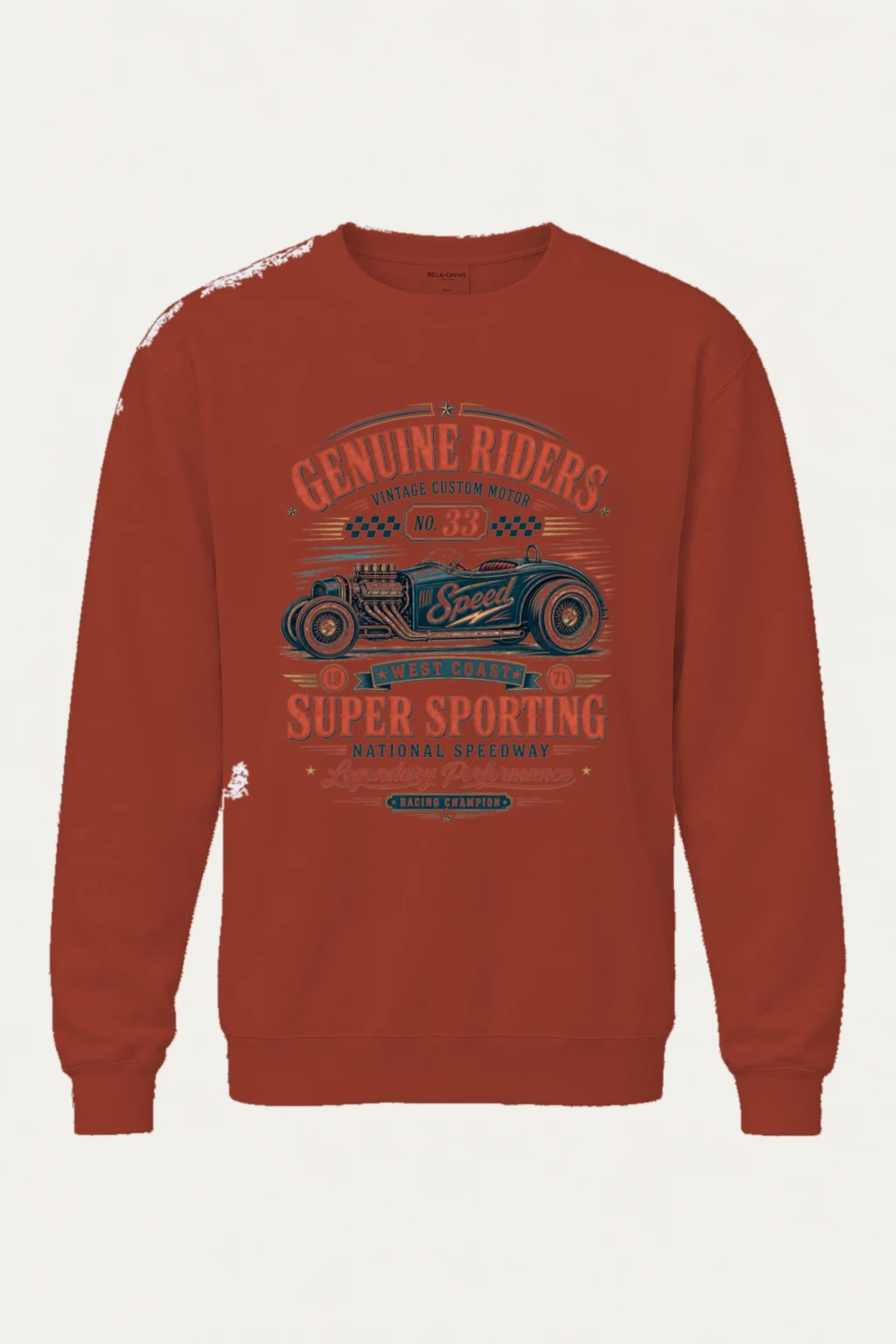 "Genuine Riders" Unisex Sponge Fleece Crewneck Sweatshirt | Bella + Canvas 3901