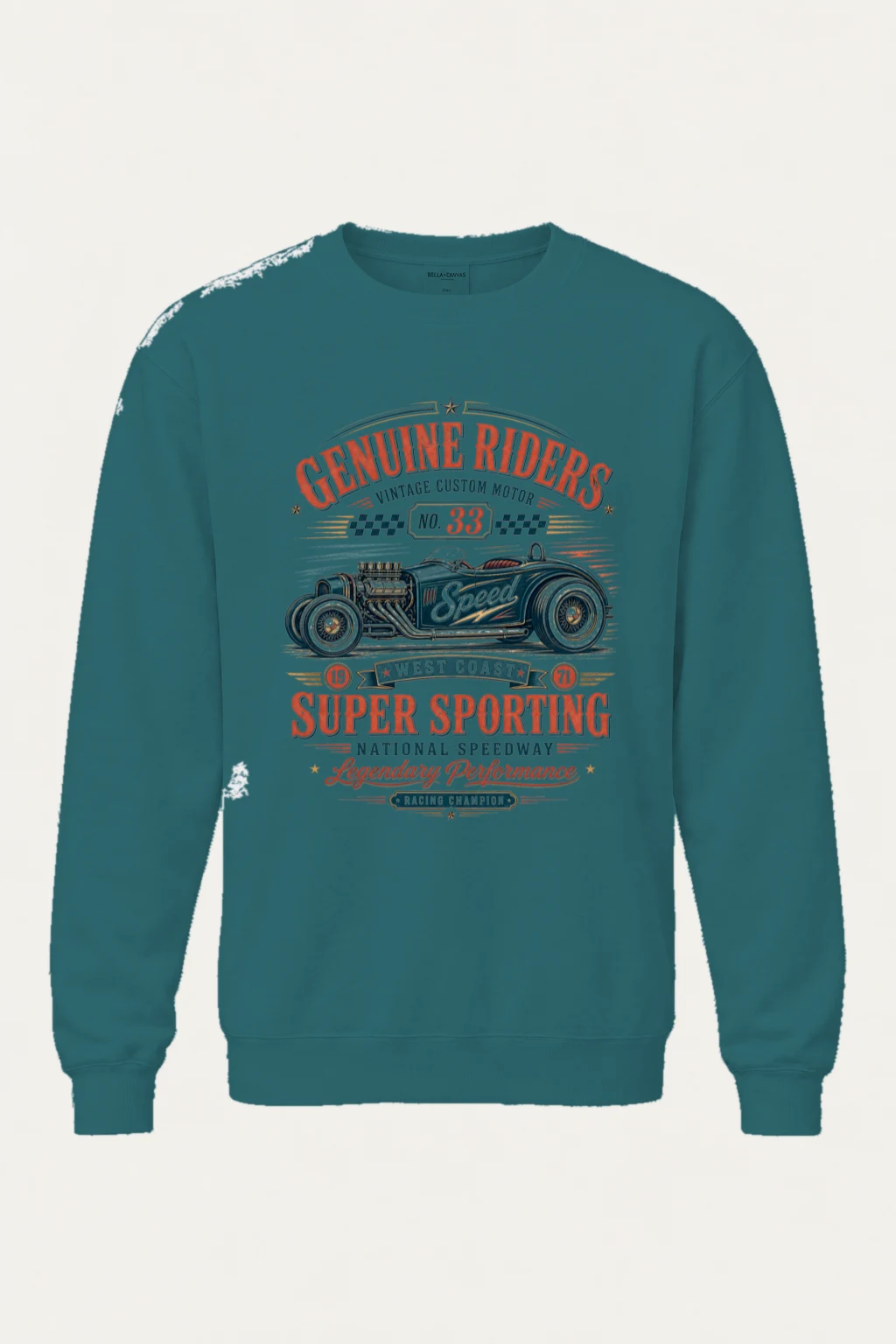 "Genuine Riders" Unisex Sponge Fleece Crewneck Sweatshirt | Bella + Canvas 3901
