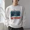 "Get Action Boombox" Heavy Blend Unisex Crewneck Sweatshirt | Gildan 18000