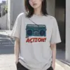 "Get Action Boombox" Heavyweight Unisex Crewneck T-shirt | Gildan 5000