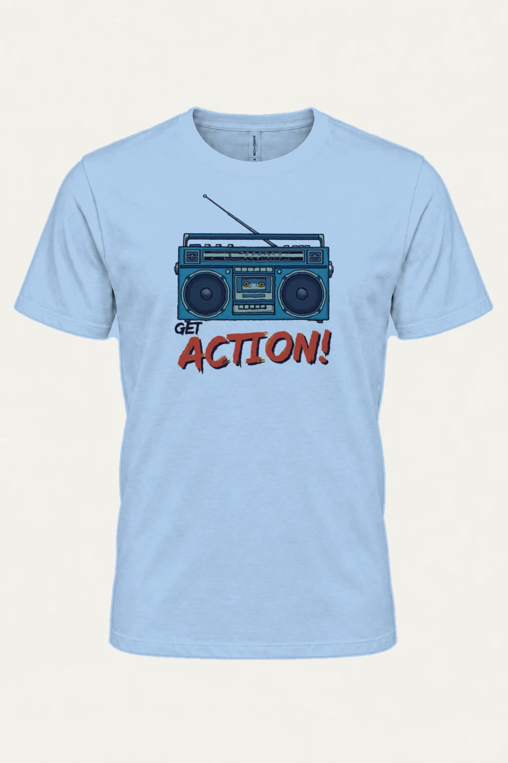 "Get Action Boombox" Heavyweight Unisex Crewneck T-shirt | Gildan 5000
