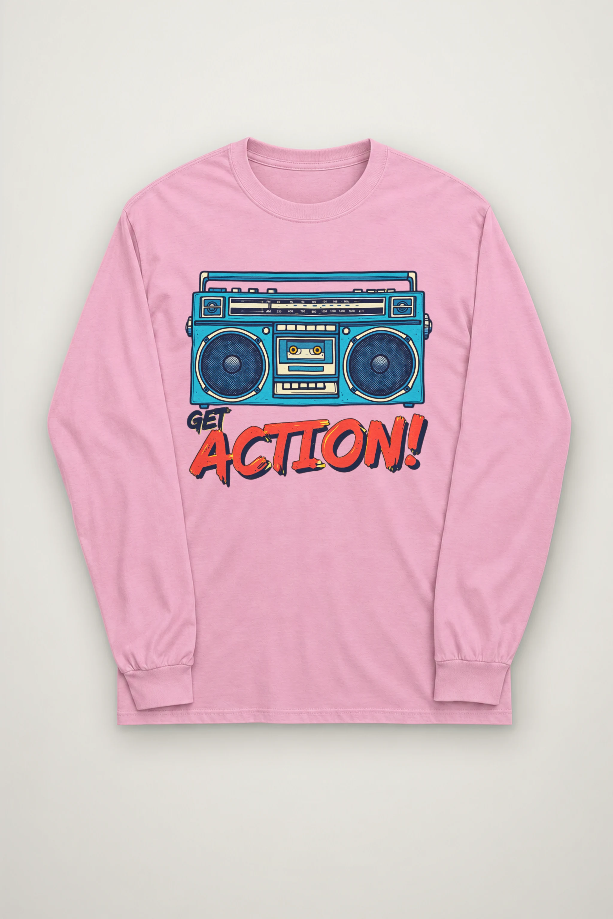 "Get Action Boombox" Unisex Longsleeve T-shirt