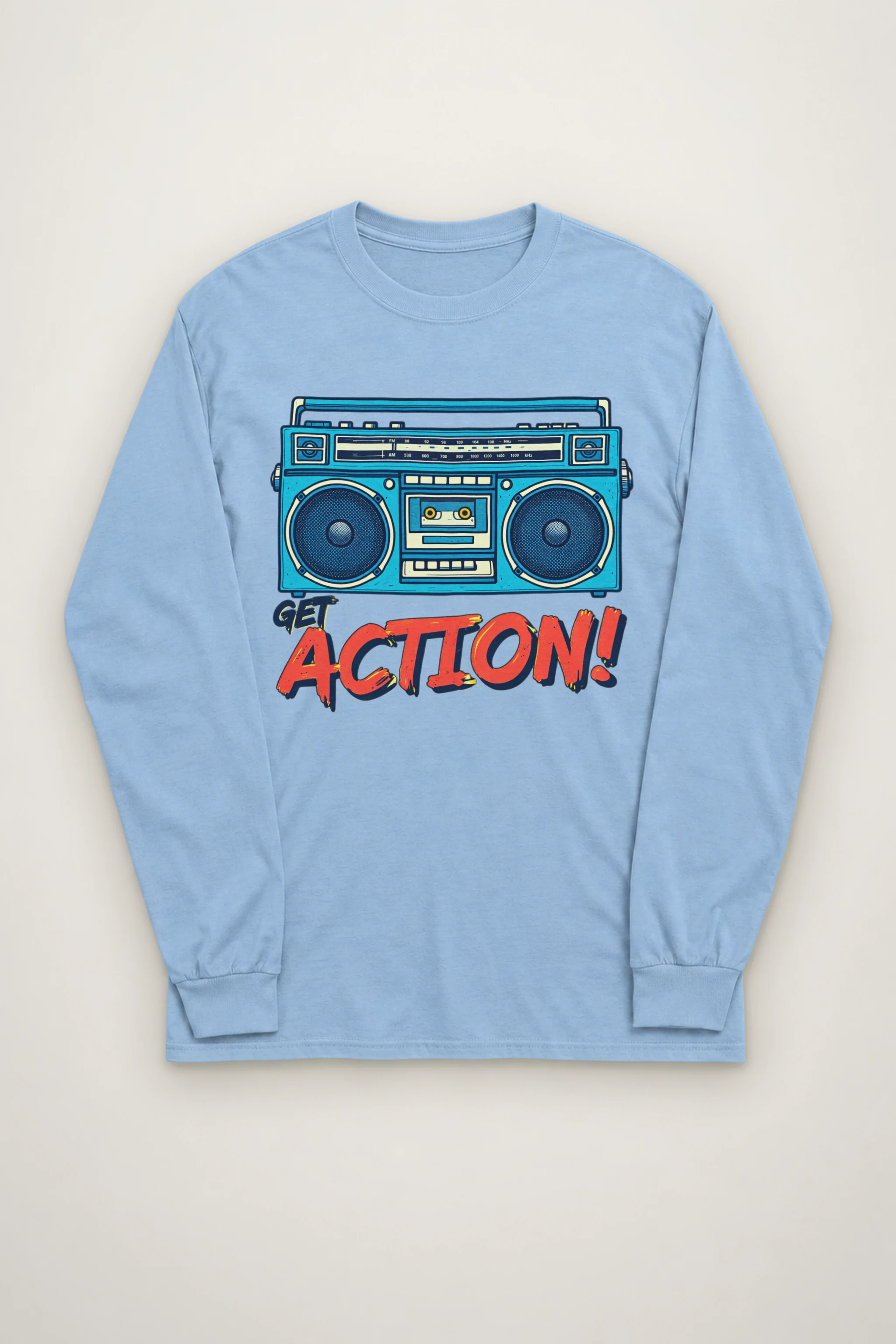 "Get Action Boombox" Unisex Longsleeve T-shirt