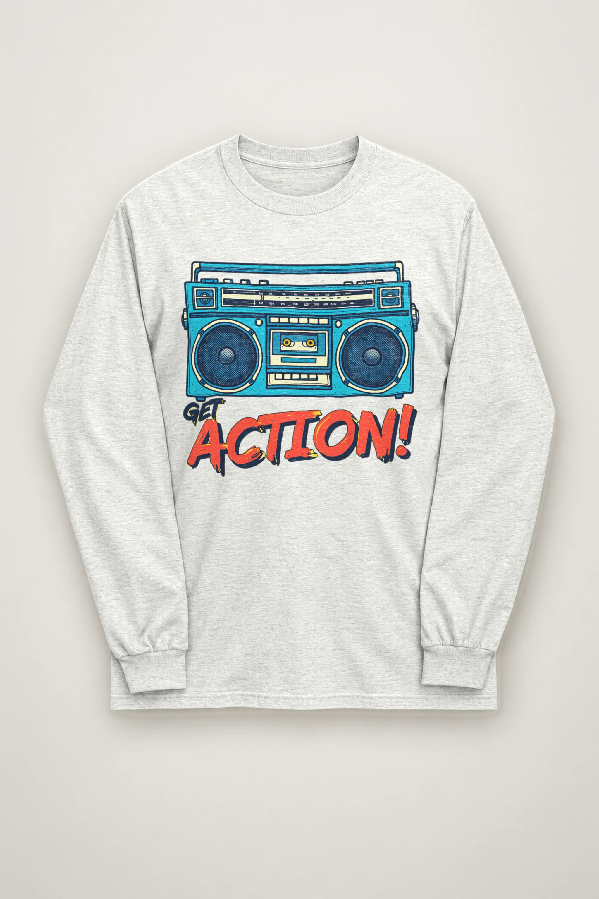 "Get Action Boombox" Unisex Longsleeve T-shirt