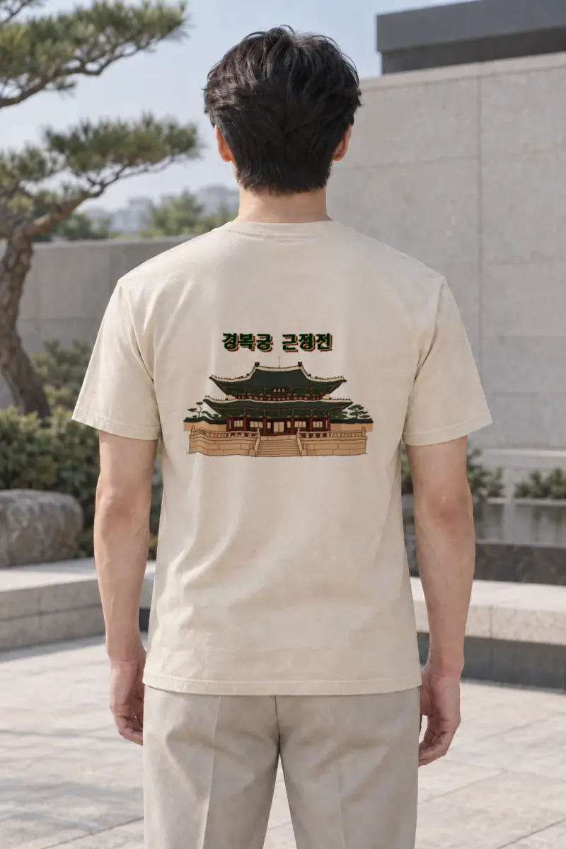 "Geunjeongjeon Hall" Heavyweight Unisex Crewneck T-shirt