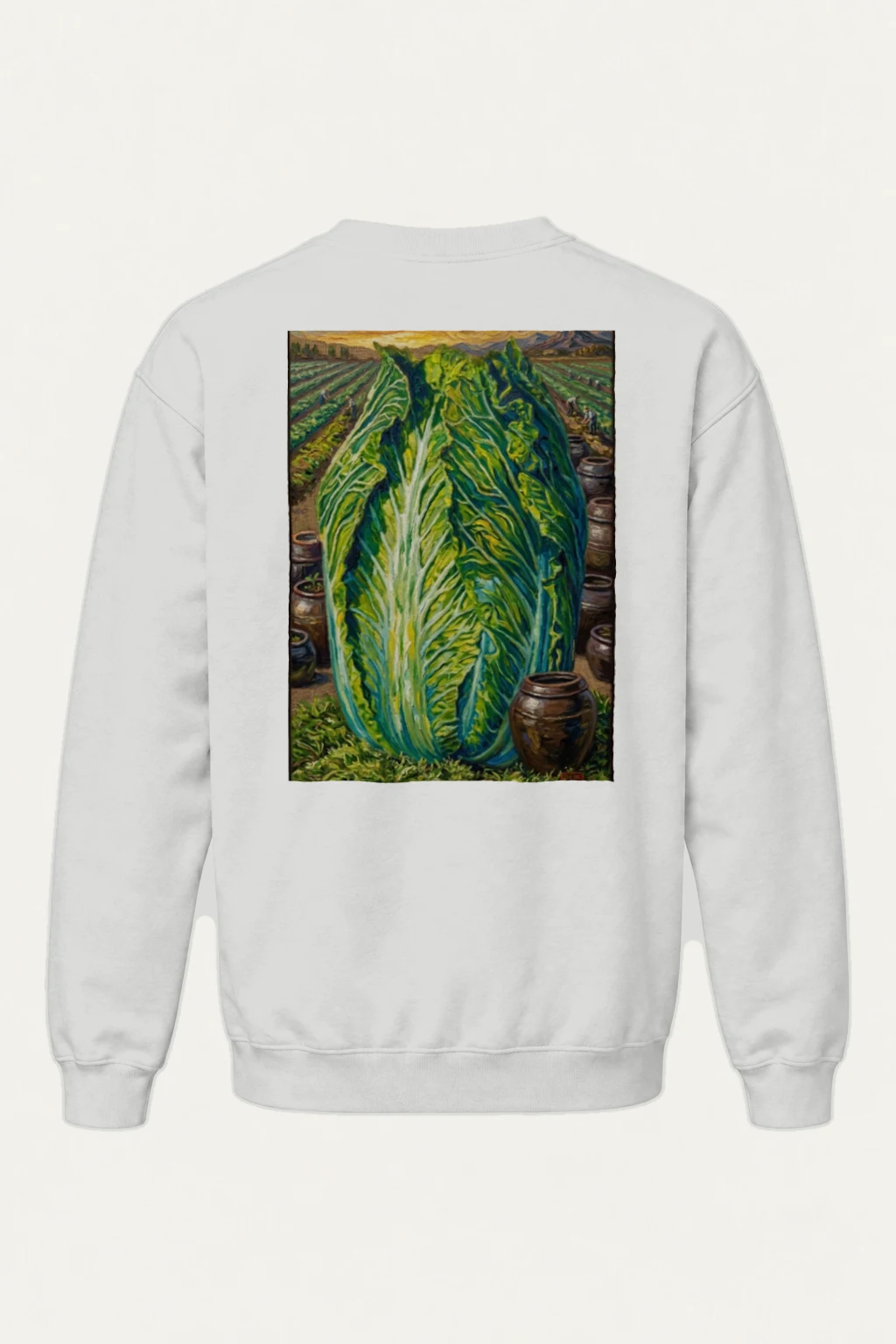 "Giant Cabbage Field" Heavy Blend Unisex Crewneck Sweatshirt | Gildan 18000