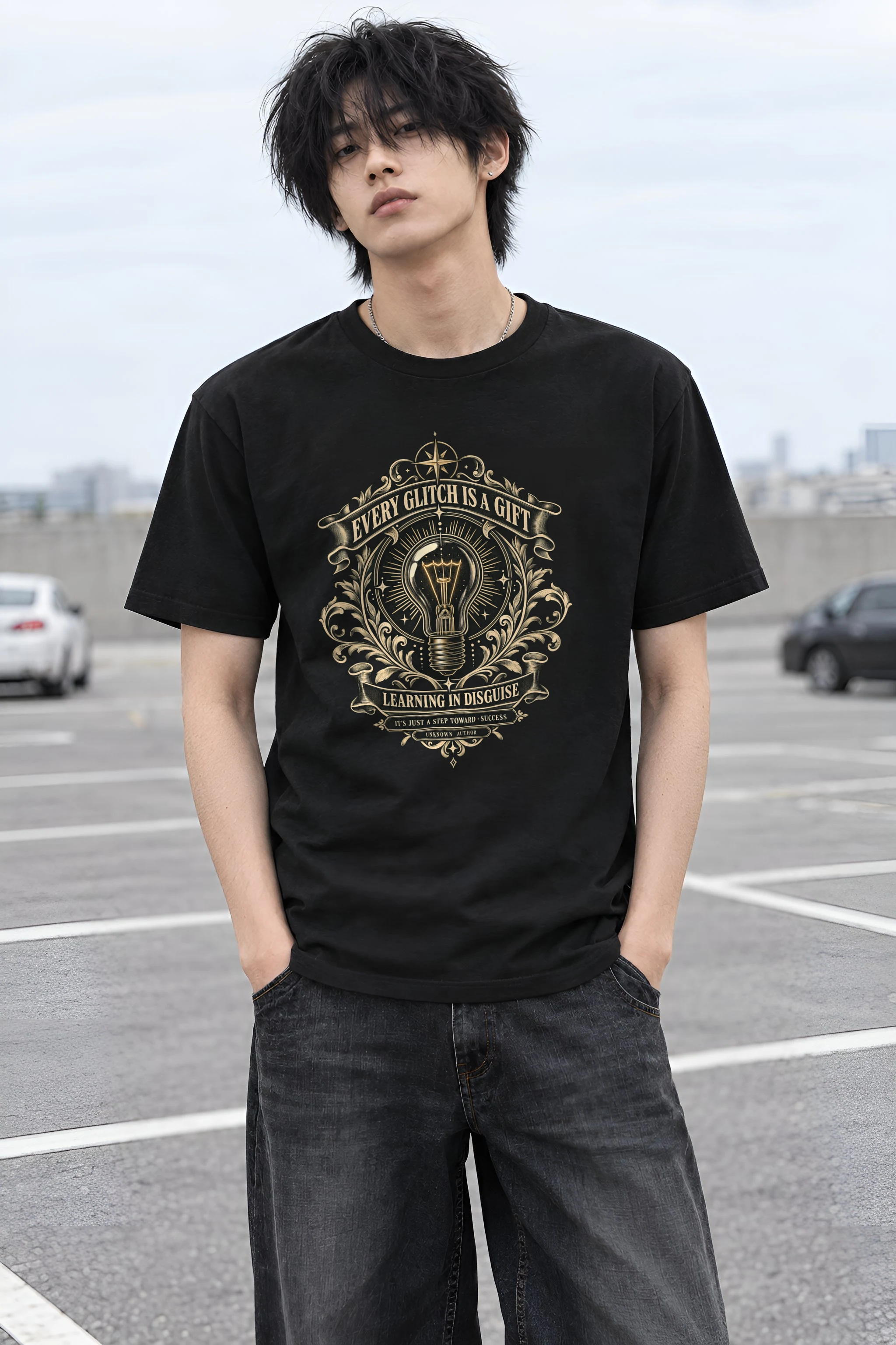 "Gifted Direction" Heavyweight Unisex Crewneck T-shirt