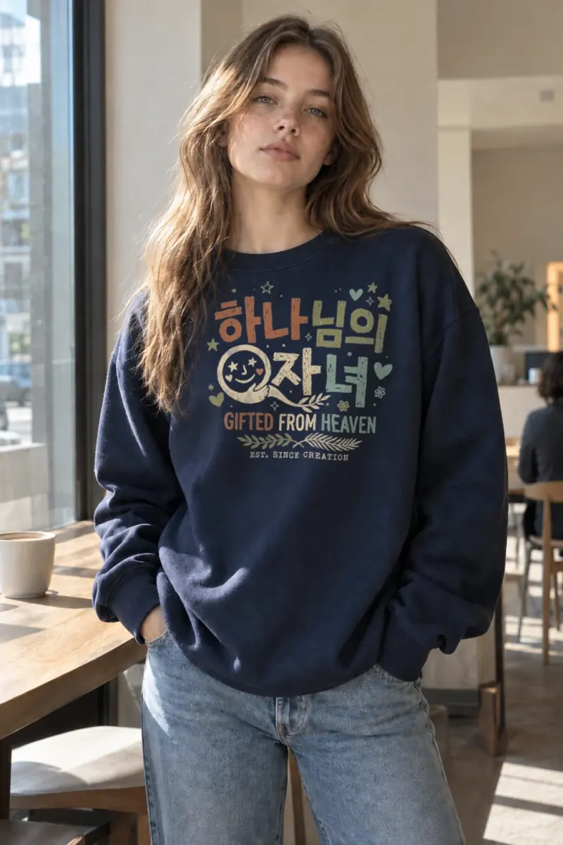 “Gifted From Heaven” Heavy Blend Unisex Crewneck Sweatshirt | Gildan 18000