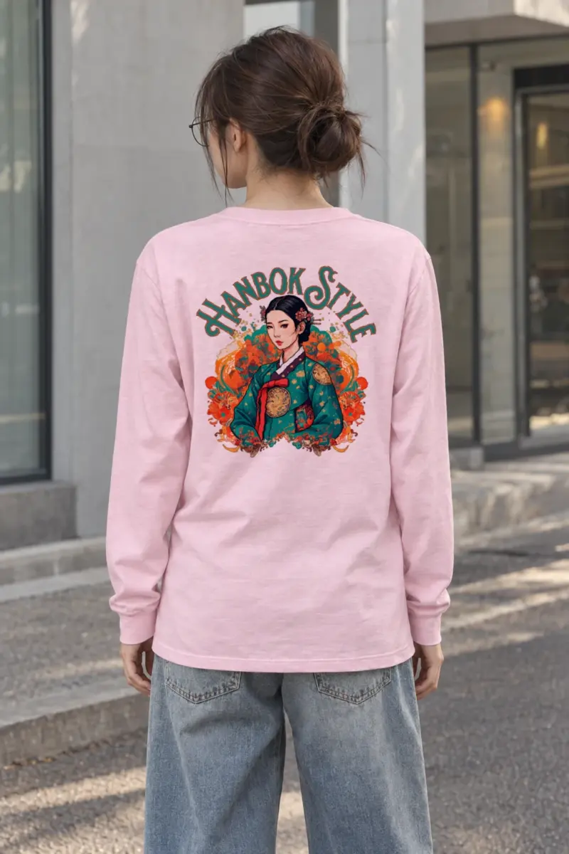 "Gilded Hanbok Muse" Unisex Longsleeve T-shirt | Gildan 2400