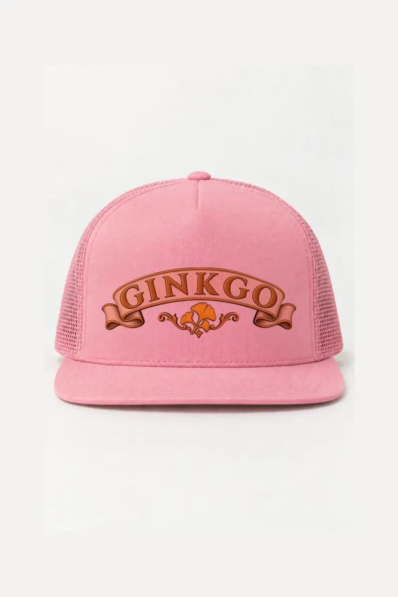 "Ginkgo Banner" 5 Panel Trucker Cap | Yupoong 6006