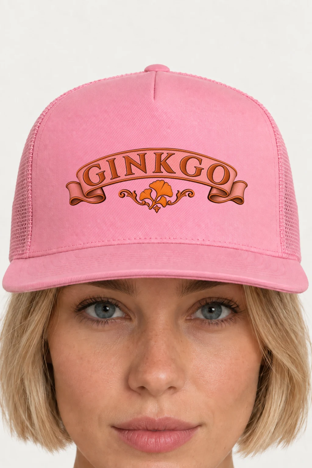 "Ginkgo Banner" 5 Panel Trucker Cap | Yupoong 6006