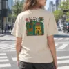 "Giraffe Cottage Folk Art" Heavyweight Unisex Crewneck T-shirt | Gildan 5000