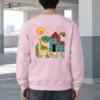 "Giraffe Folk House" Heavy Blend Unisex Crewneck Sweatshirt