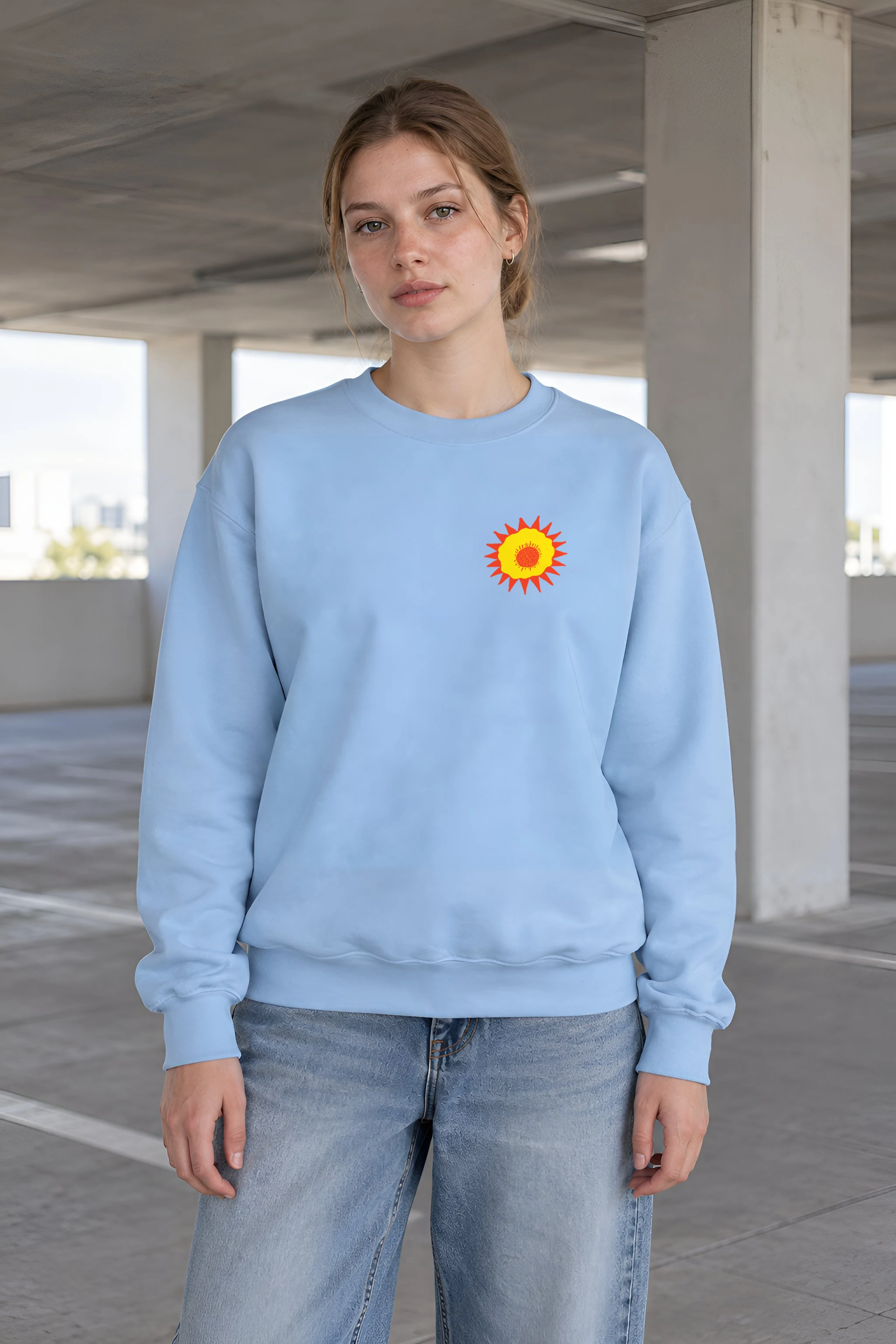 "Giraffe Folk House" 1 Crewneck Sweatshirt