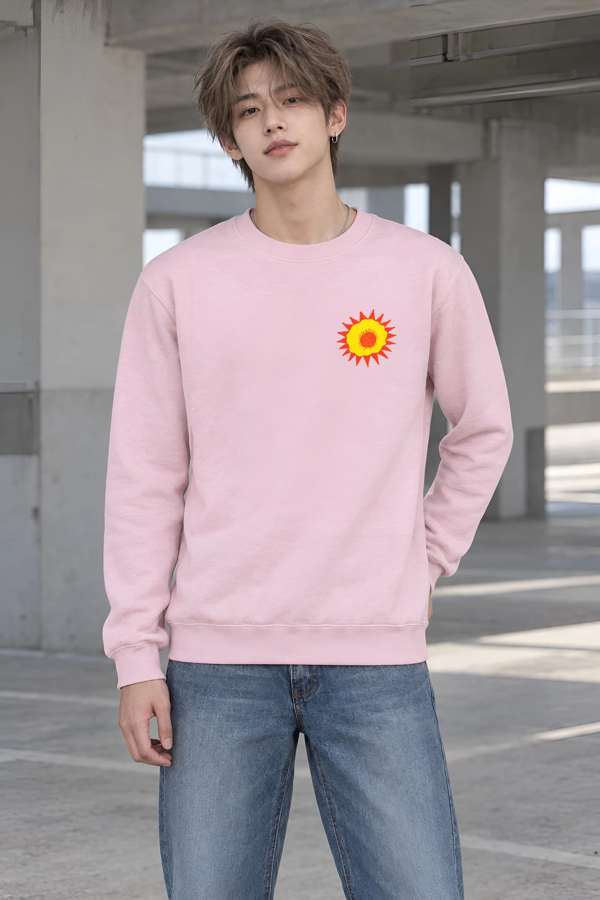 "Giraffe Folk House" Heavy Blend Unisex Crewneck Sweatshirt