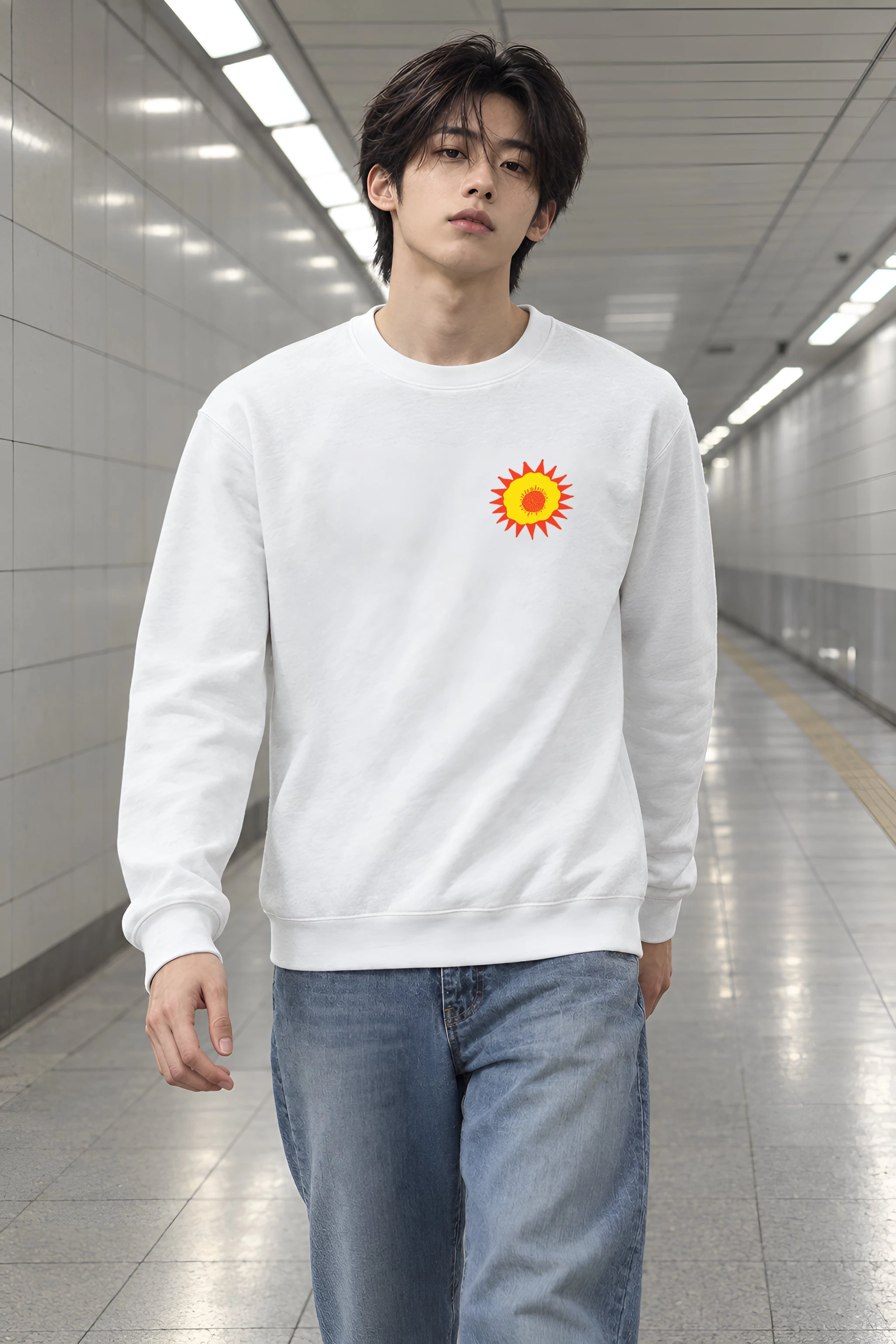 "Giraffe Folk House" 1 Crewneck Sweatshirt