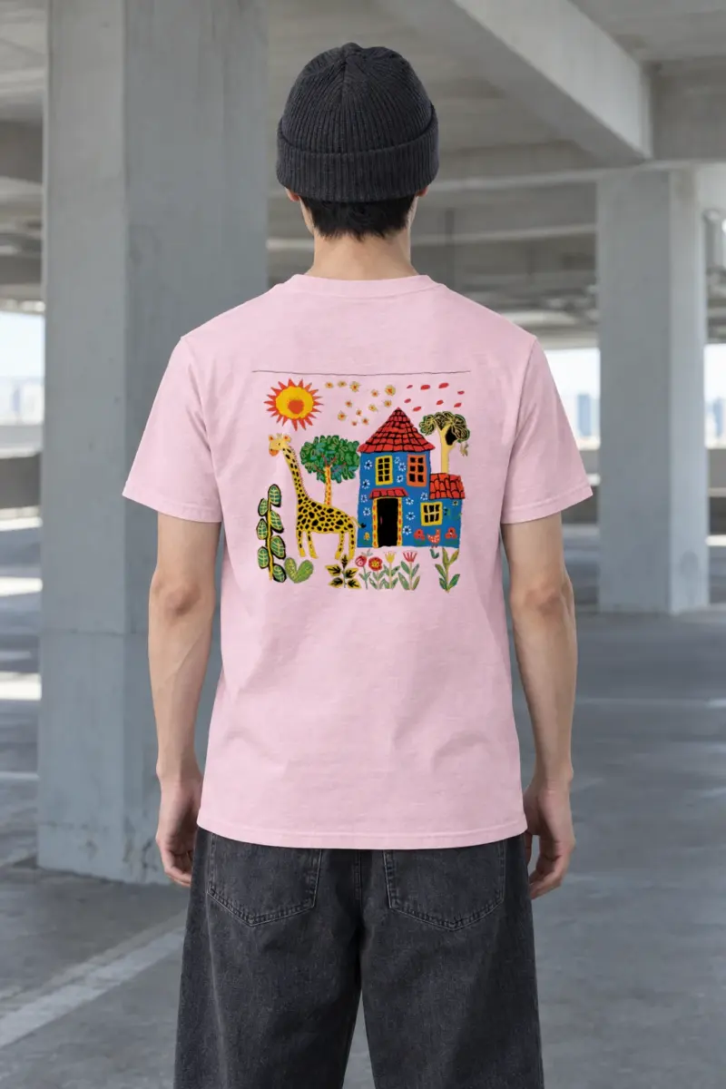 "Giraffe Garden House" Heavyweight Unisex Crewneck T-shirt