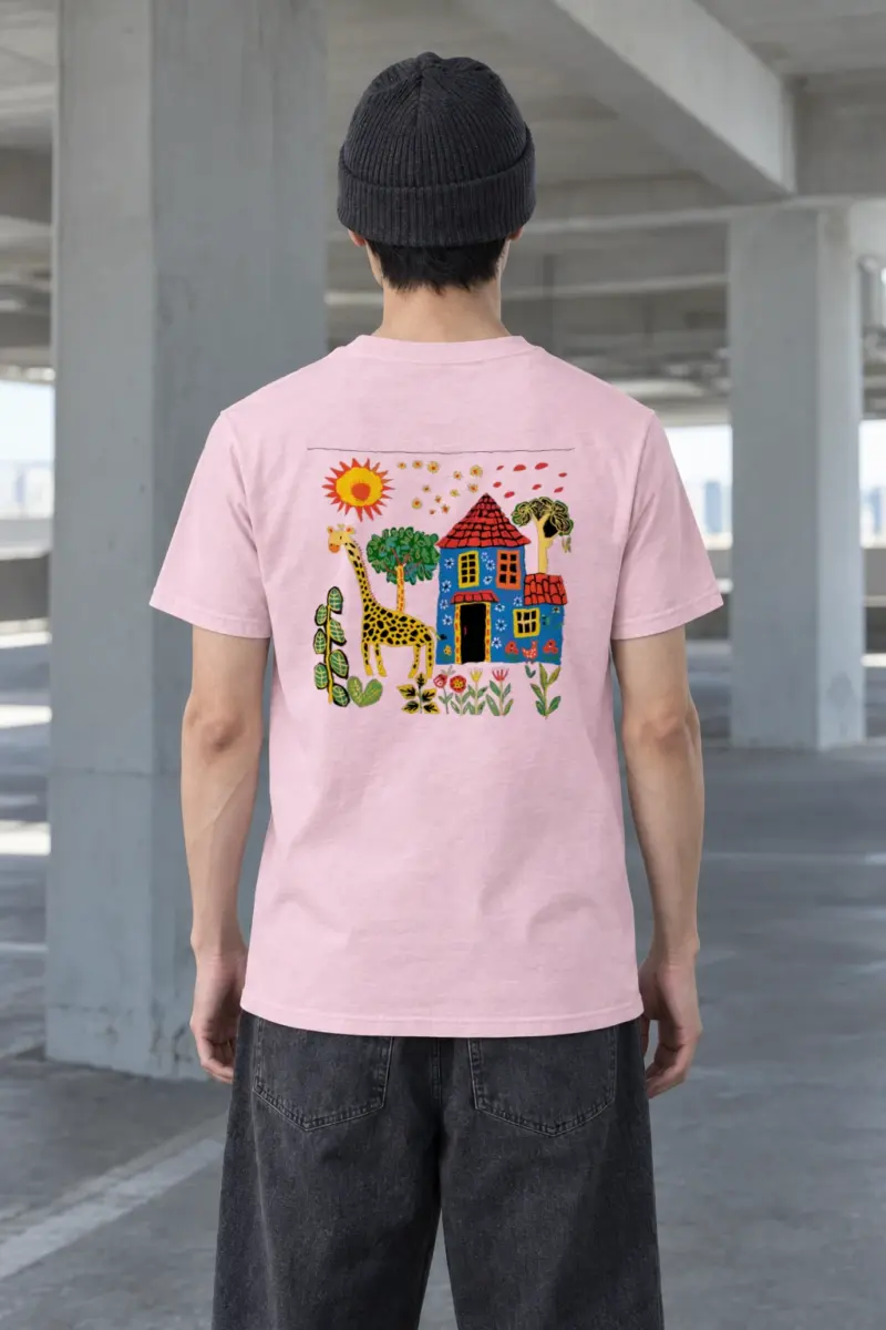 "Giraffe Garden House" Heavyweight Unisex Crewneck T-shirt