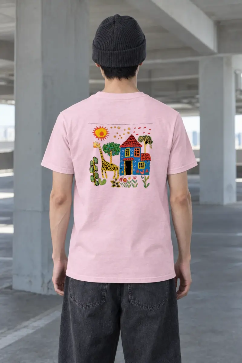 "Giraffe Garden House" Heavyweight Unisex Crewneck T-shirt