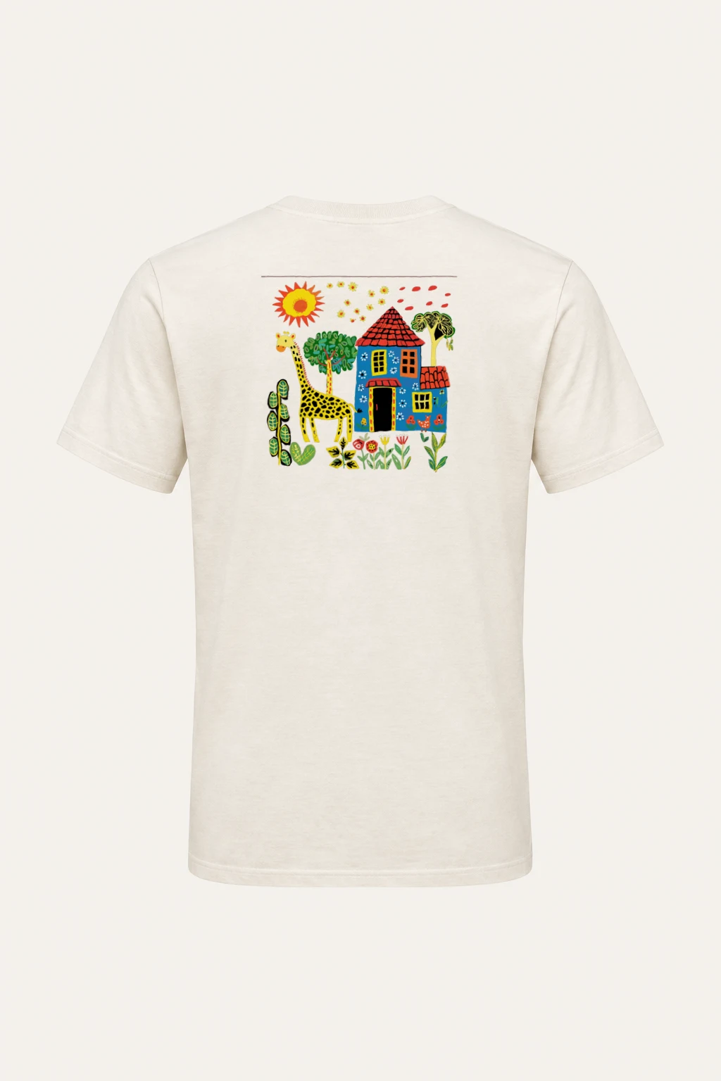 "Giraffe Garden House" Heavyweight Unisex Crewneck T-shirt | Gildan 5000