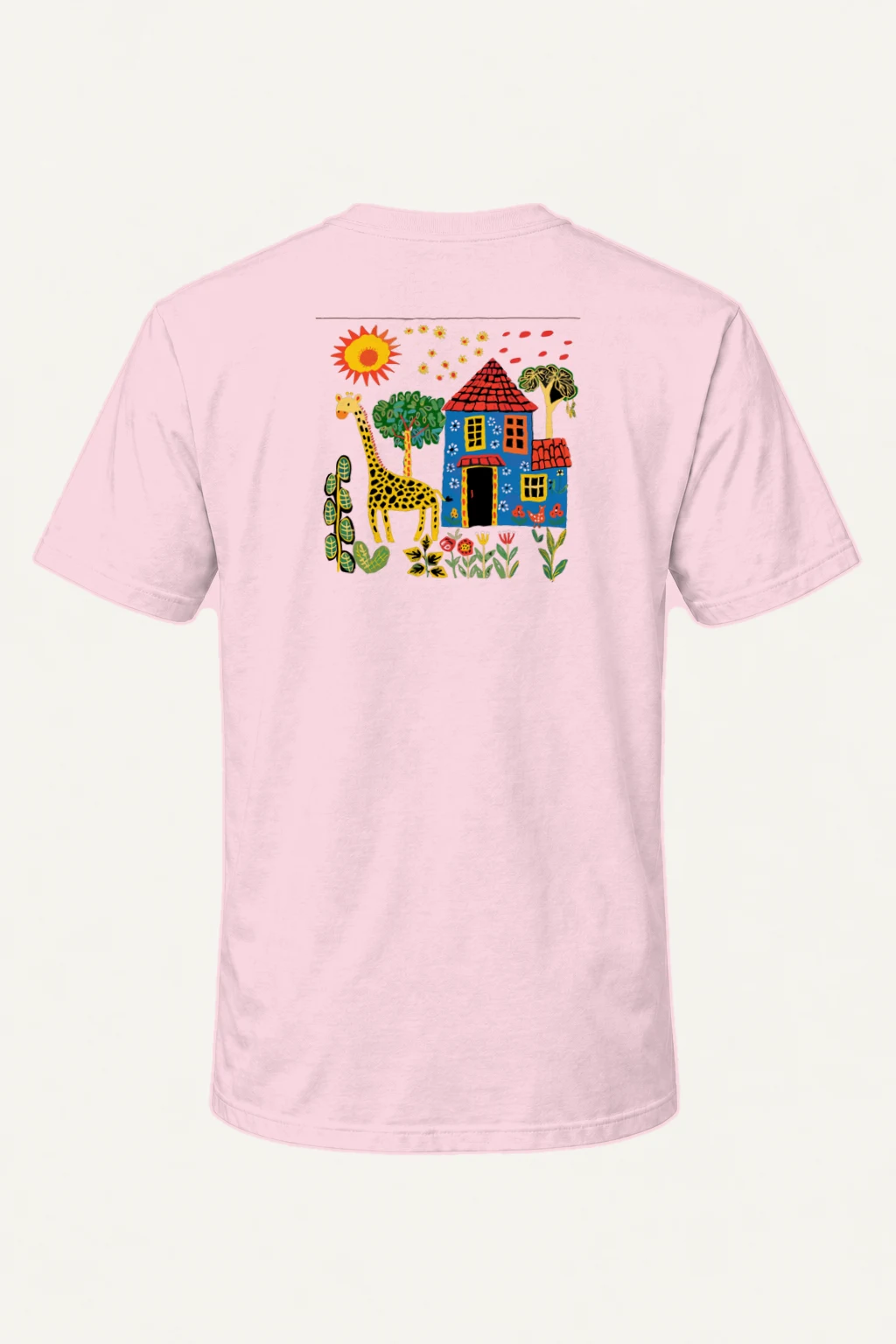"Giraffe Garden House" Heavyweight Unisex Crewneck T-shirt | Gildan 5000