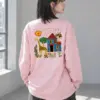 "Giraffe House Folk Art" Unisex Longsleeve T-shirt | Gildan 2400