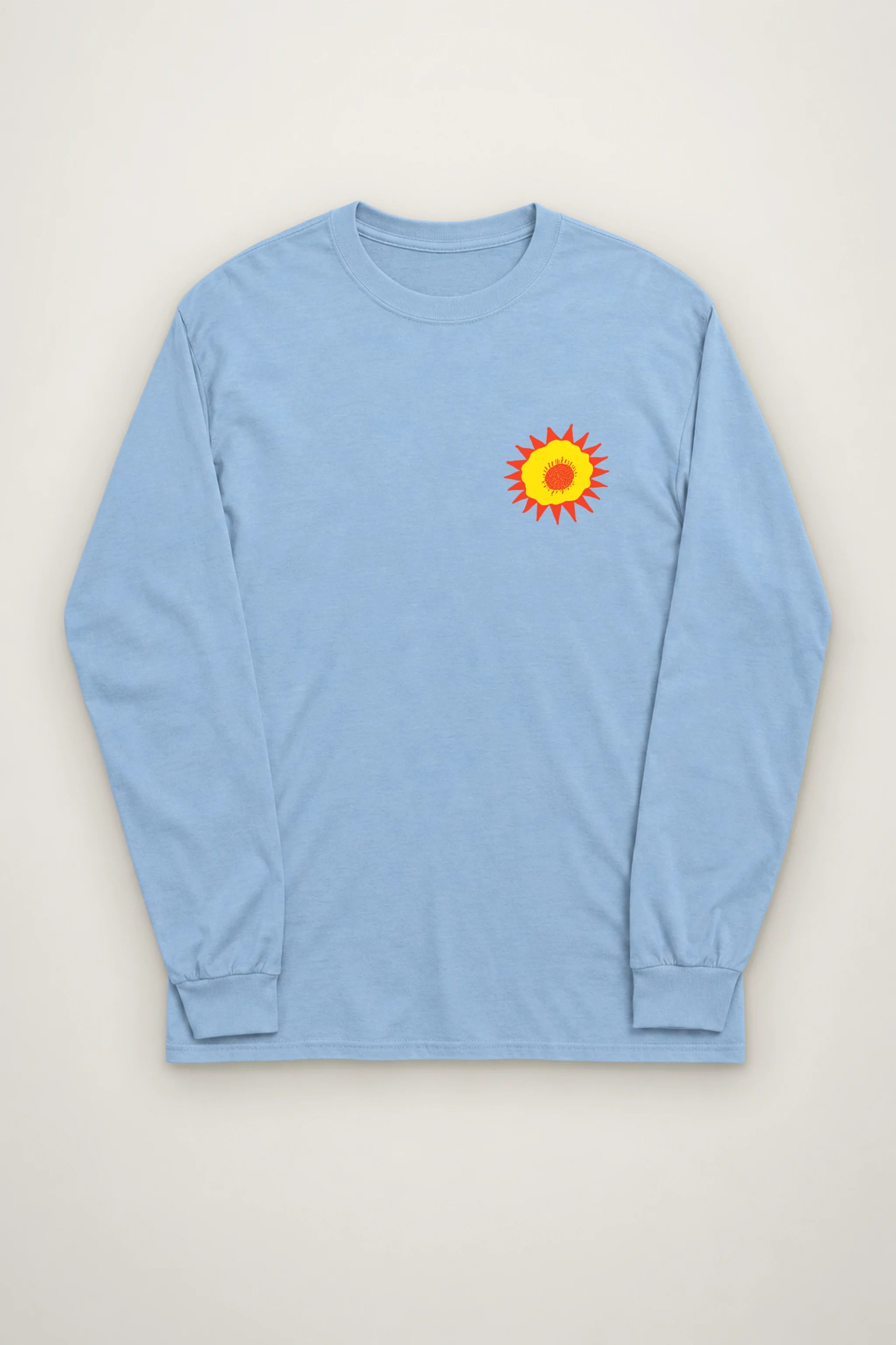 "Giraffe House Folk Art" Unisex Longsleeve T-shirt