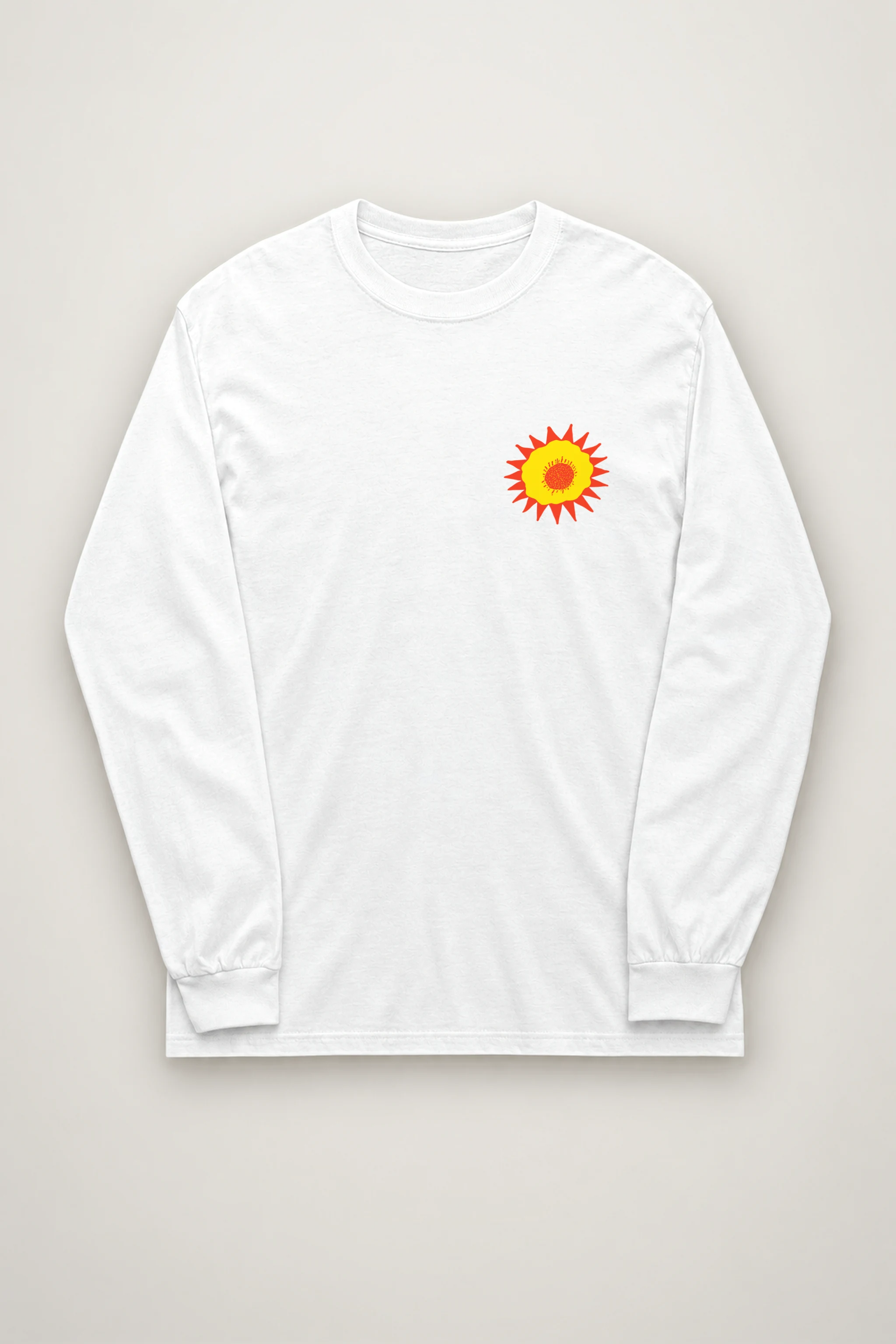 "Giraffe House Folk Art" Unisex Longsleeve T-shirt
