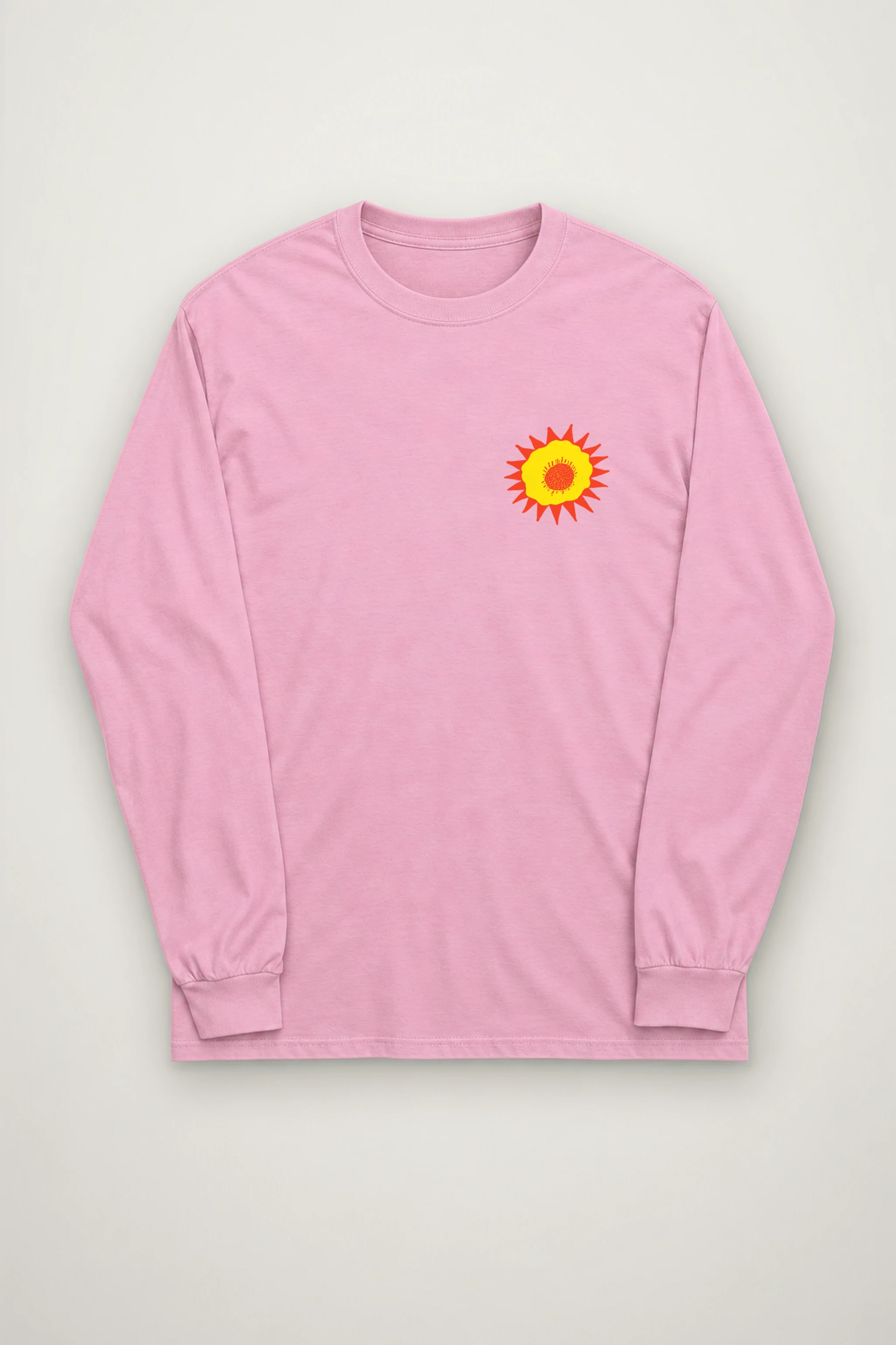 "Giraffe House Folk Art" Unisex Longsleeve T-shirt