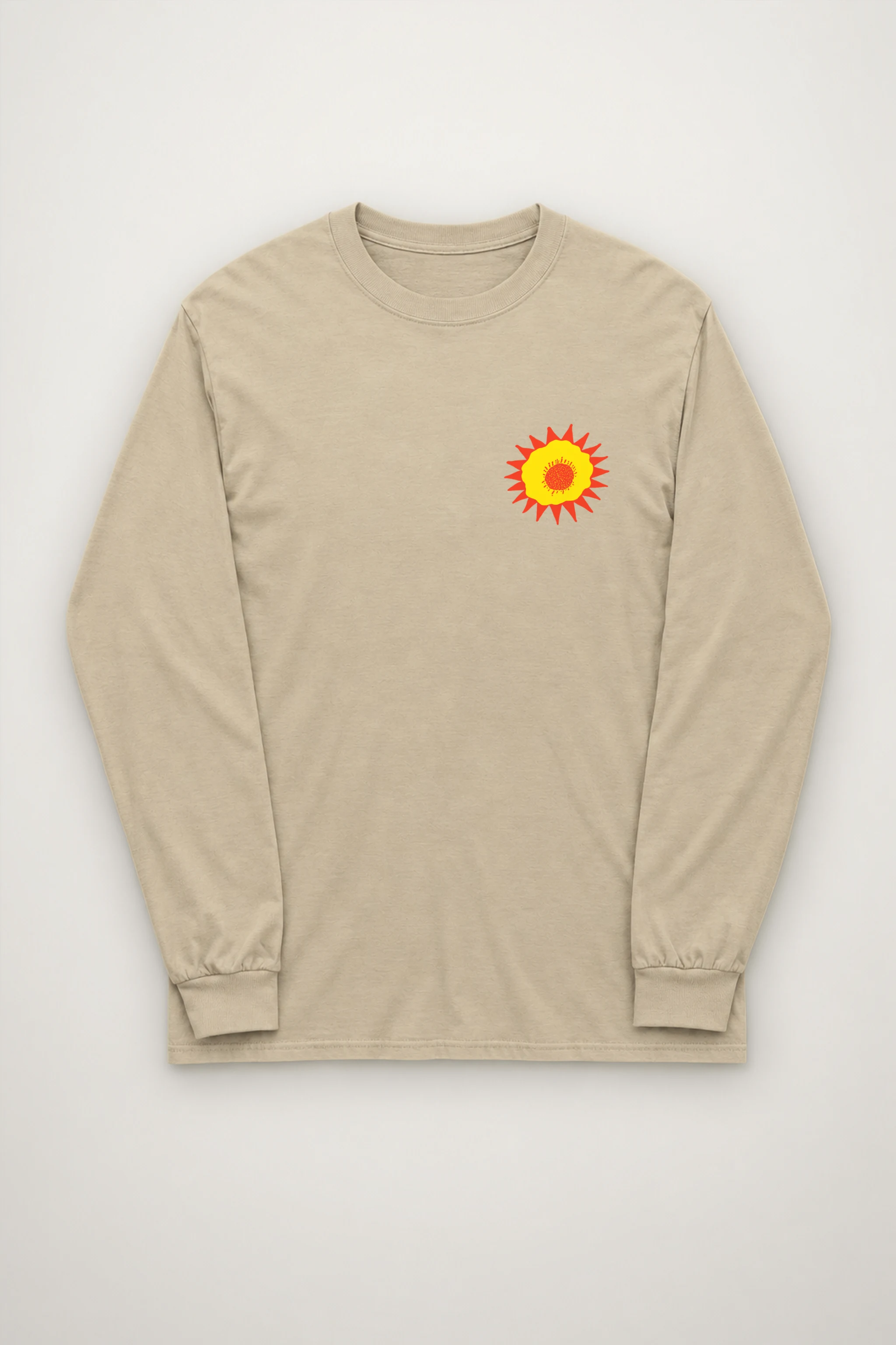 "Giraffe House Folk Art" Unisex Longsleeve T-shirt