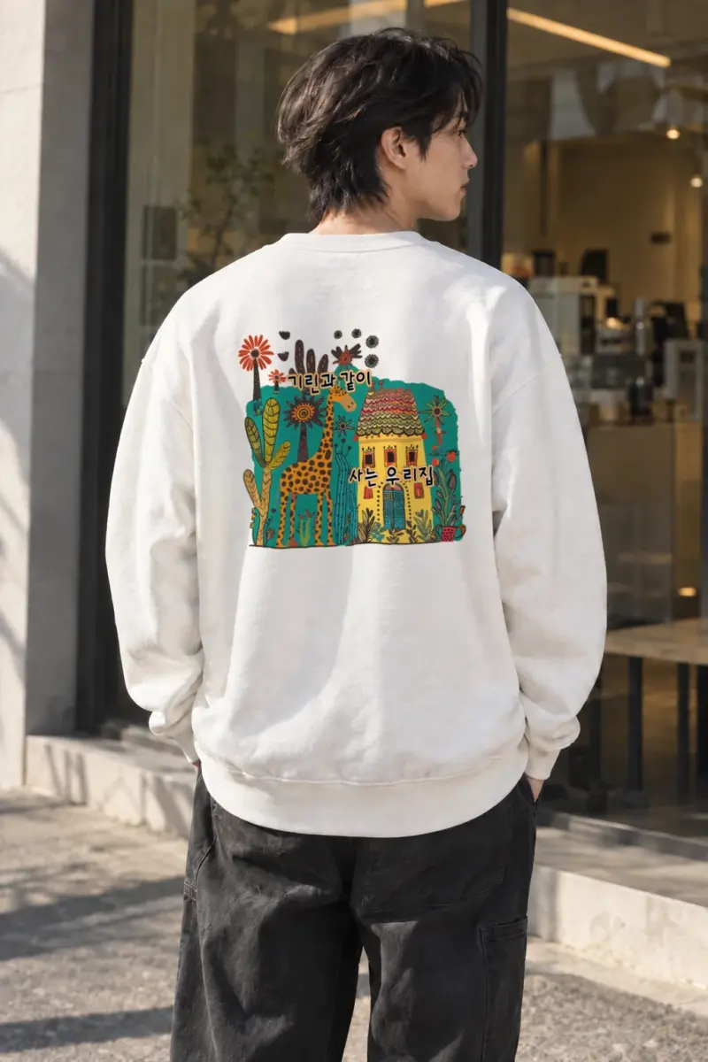 "Giraffe House" Heavy Blend Unisex Crewneck Sweatshirt | Gildan 18000