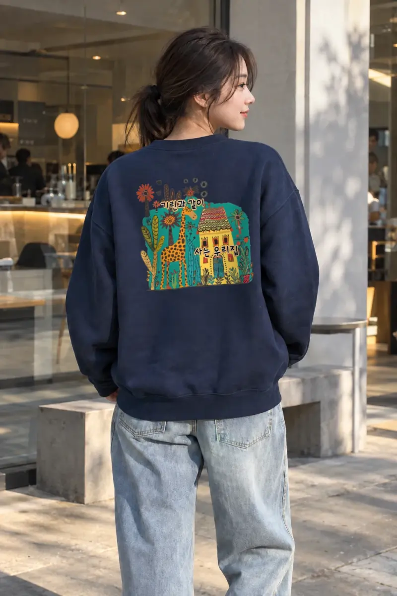 "Giraffe House" Heavy Blend Unisex Crewneck Sweatshirt | Gildan 18000