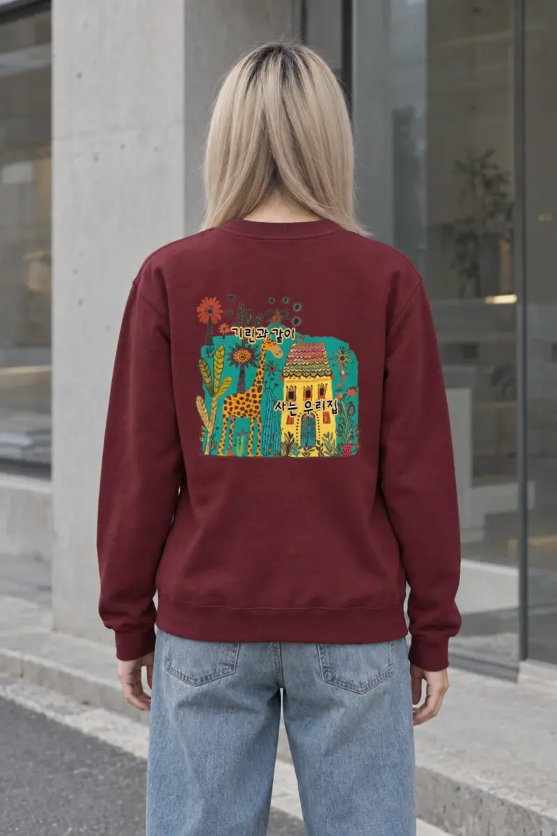 "Giraffe House" Heavy Blend Unisex Crewneck Sweatshirt