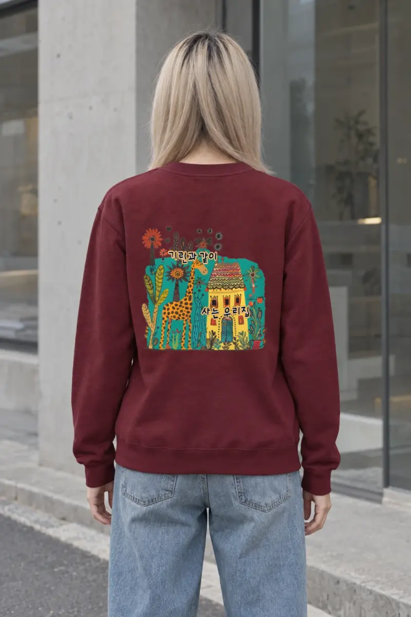 "Giraffe House" Heavy Blend Unisex Crewneck Sweatshirt