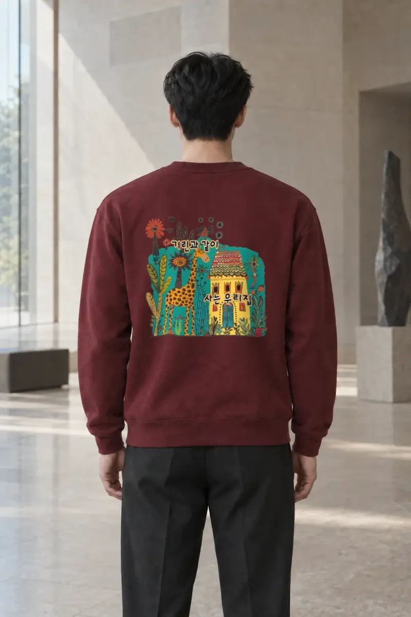 "Giraffe House" Heavy Blend Unisex Crewneck Sweatshirt