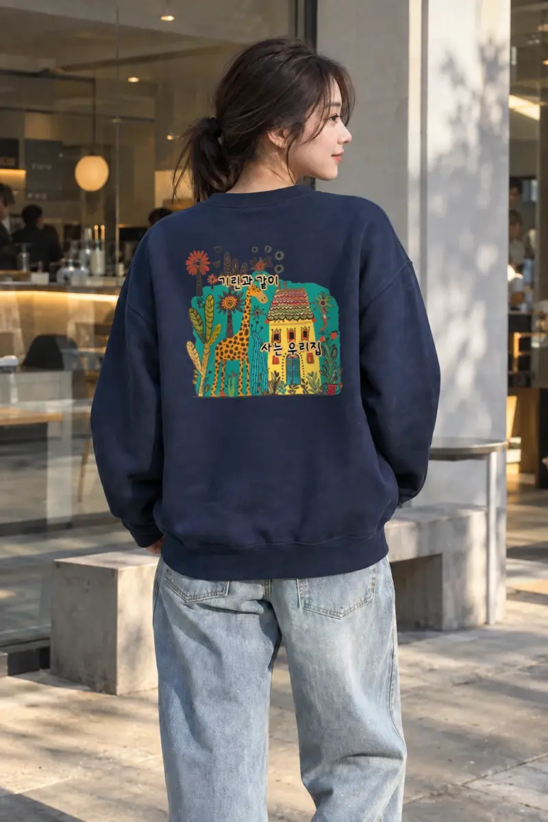 "Giraffe House" Heavy Blend Unisex Crewneck Sweatshirt | Gildan 18000