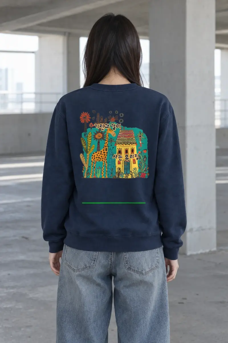 "Giraffe House" Heavy Blend Unisex Crewneck Sweatshirt | Gildan 18000