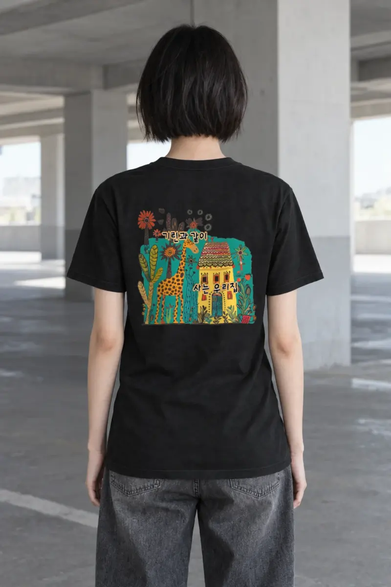 "Giraffe House" Heavyweight Unisex Crewneck T-shirt