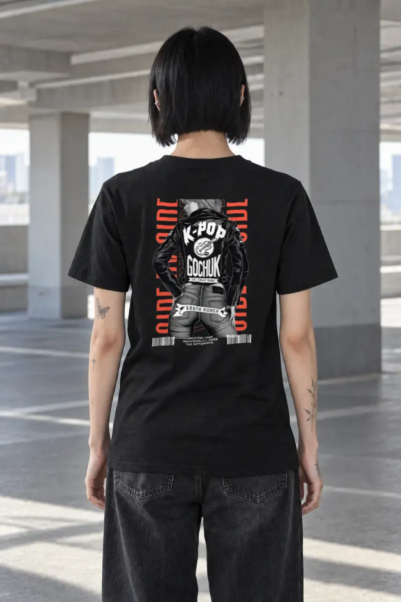 "Girl Group Guitar" Heavyweight Unisex Crewneck T-shirt