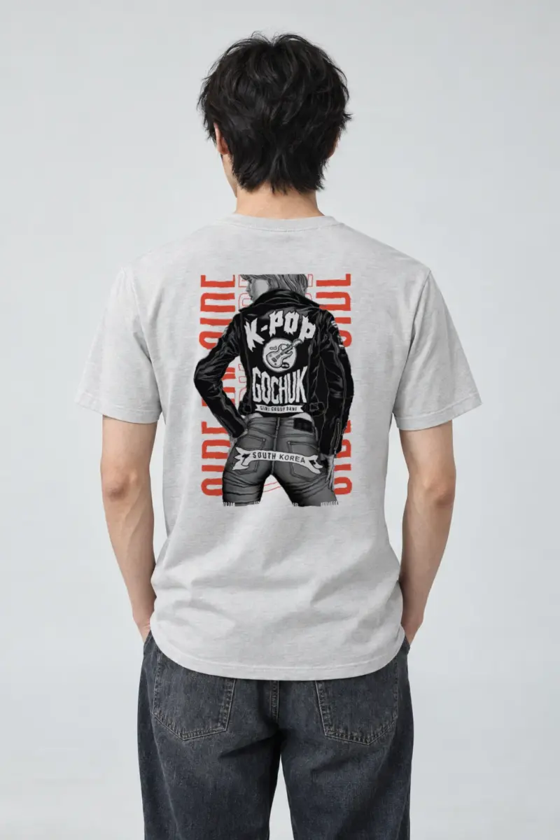 "Girl Group Guitar" Heavyweight Unisex Crewneck T-shirt | Gildan 5000
