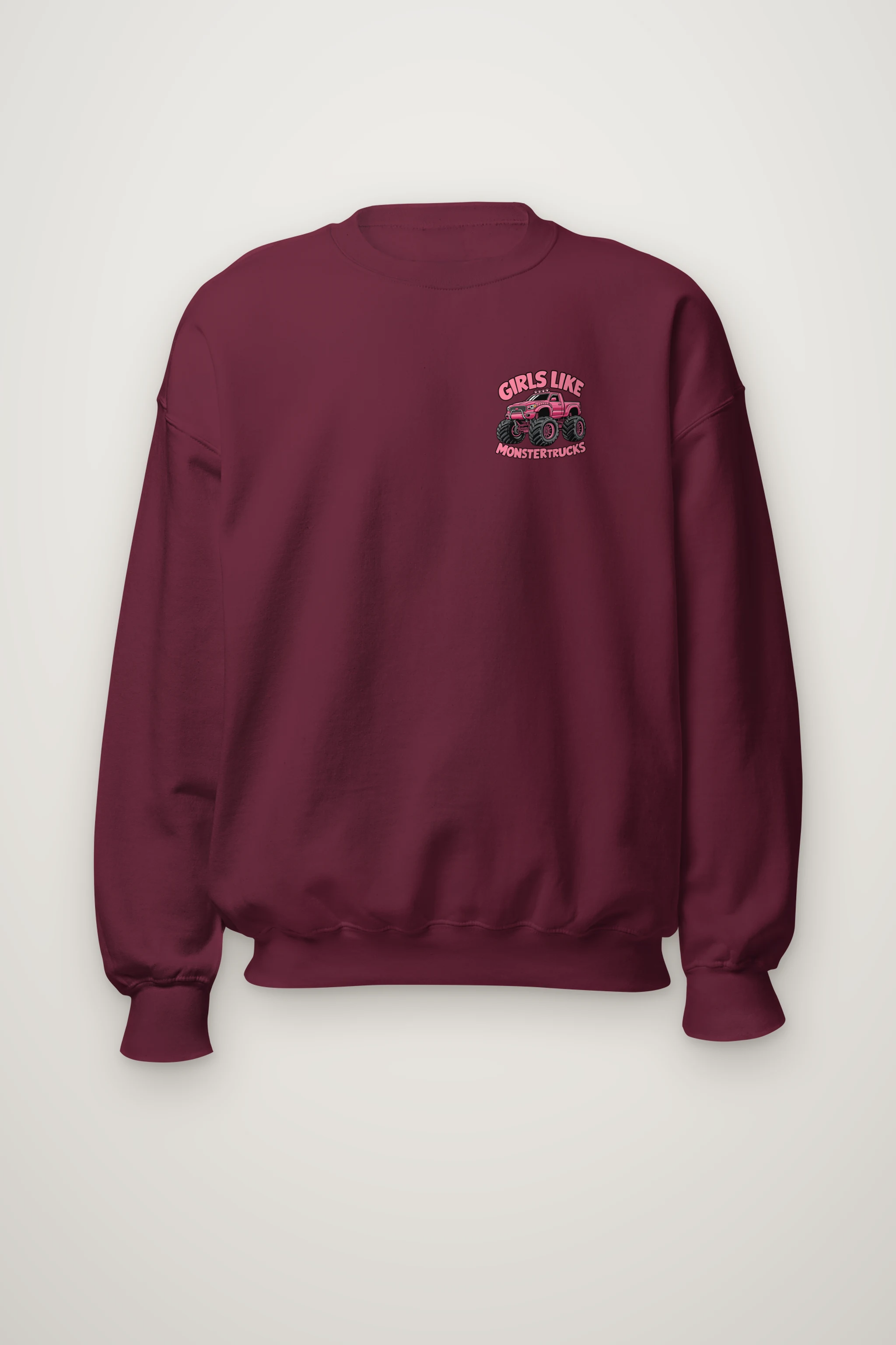 "Girls Like Monster Trucks" Heavy Blend Unisex Crewneck Sweatshirt