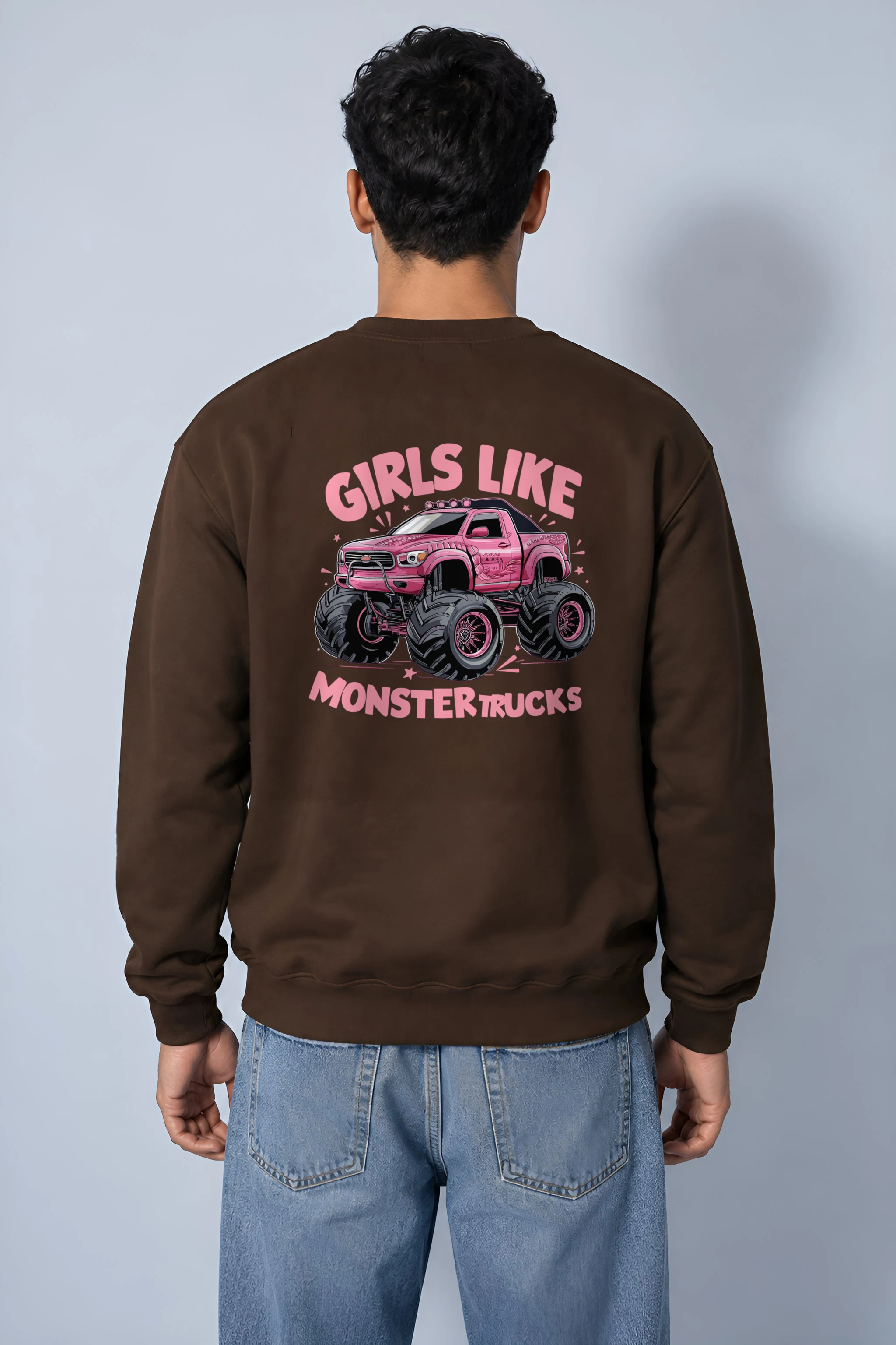 "Girls Like Monster Trucks" 1 Crewneck Sweatshirt