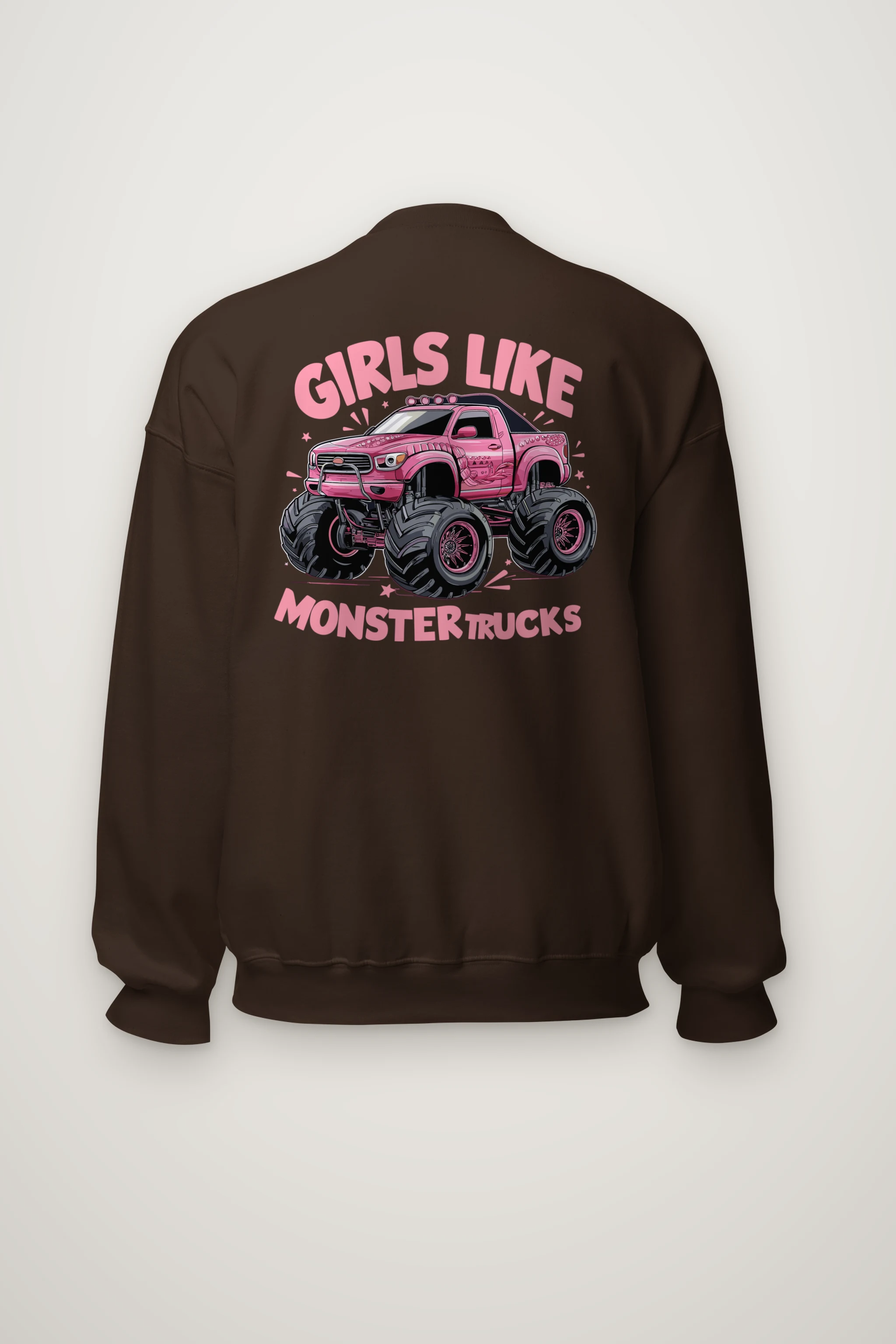"Girls Like Monster Trucks" Heavy Blend Unisex Crewneck Sweatshirt